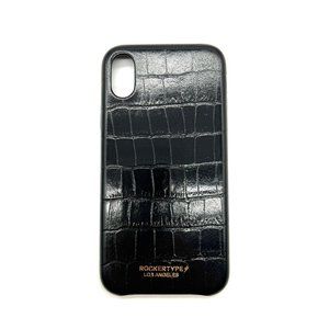 Rockertype black crocodile leather iphone case X XS